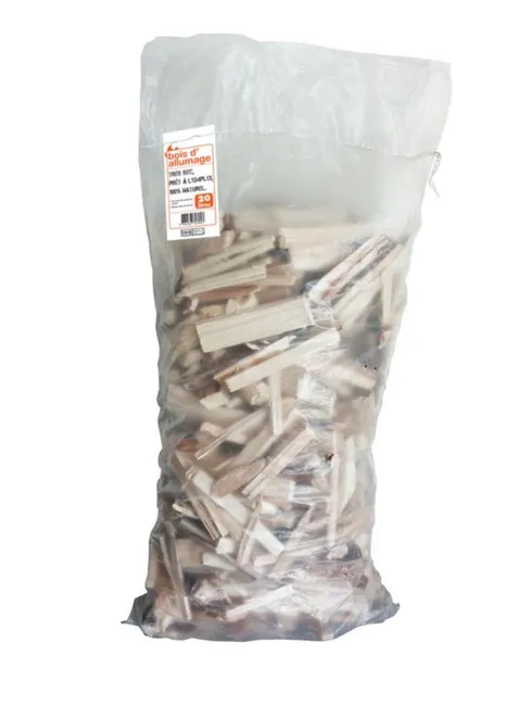 Lenha de Acendimento Extra Seca – Saco de 20 Litros