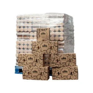 Lenha Prensada – 1000 kg para Fogões e Lareiras + Lenha para Acender